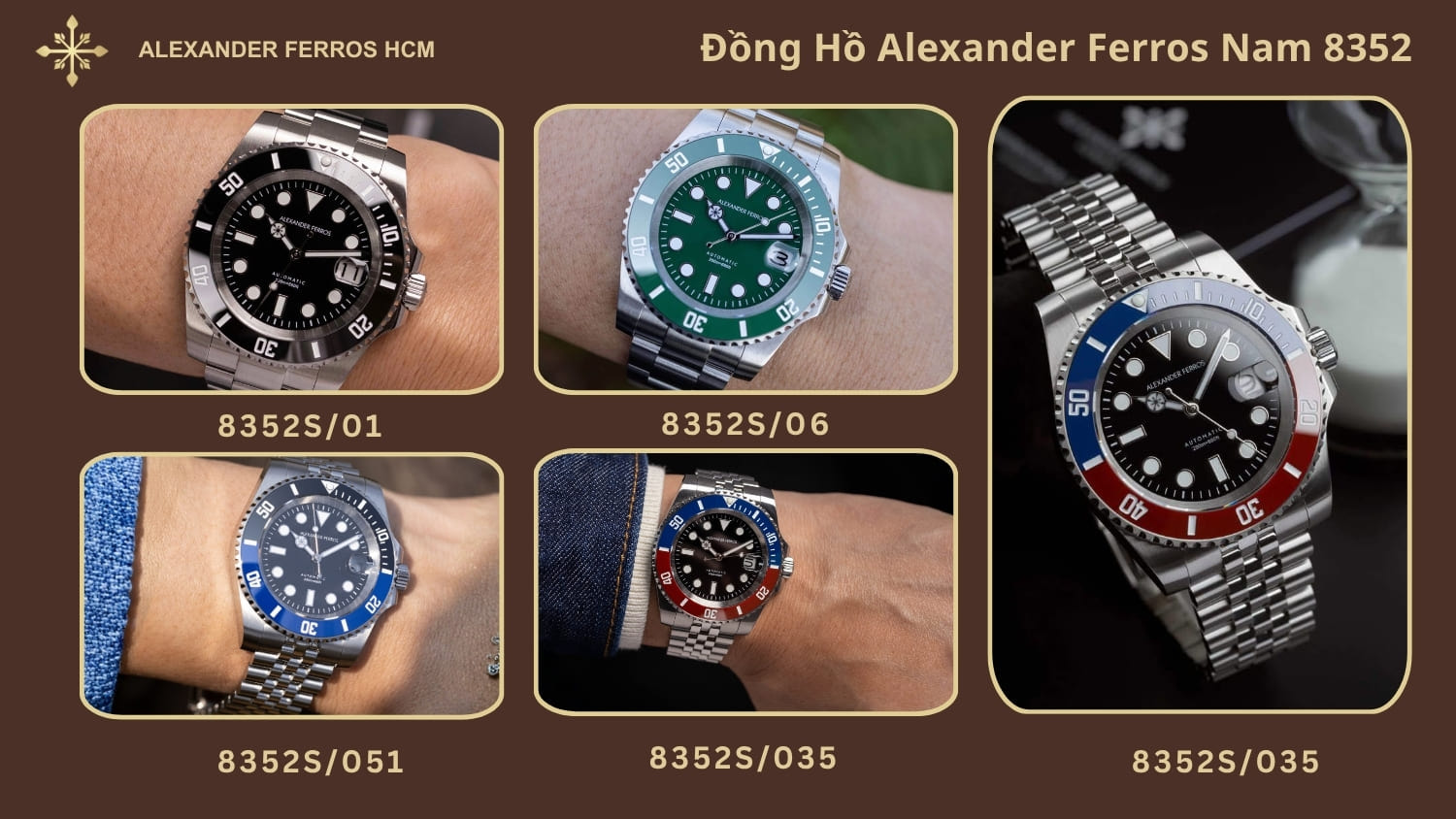 Đồng hồ Alexander Ferros nam 8352