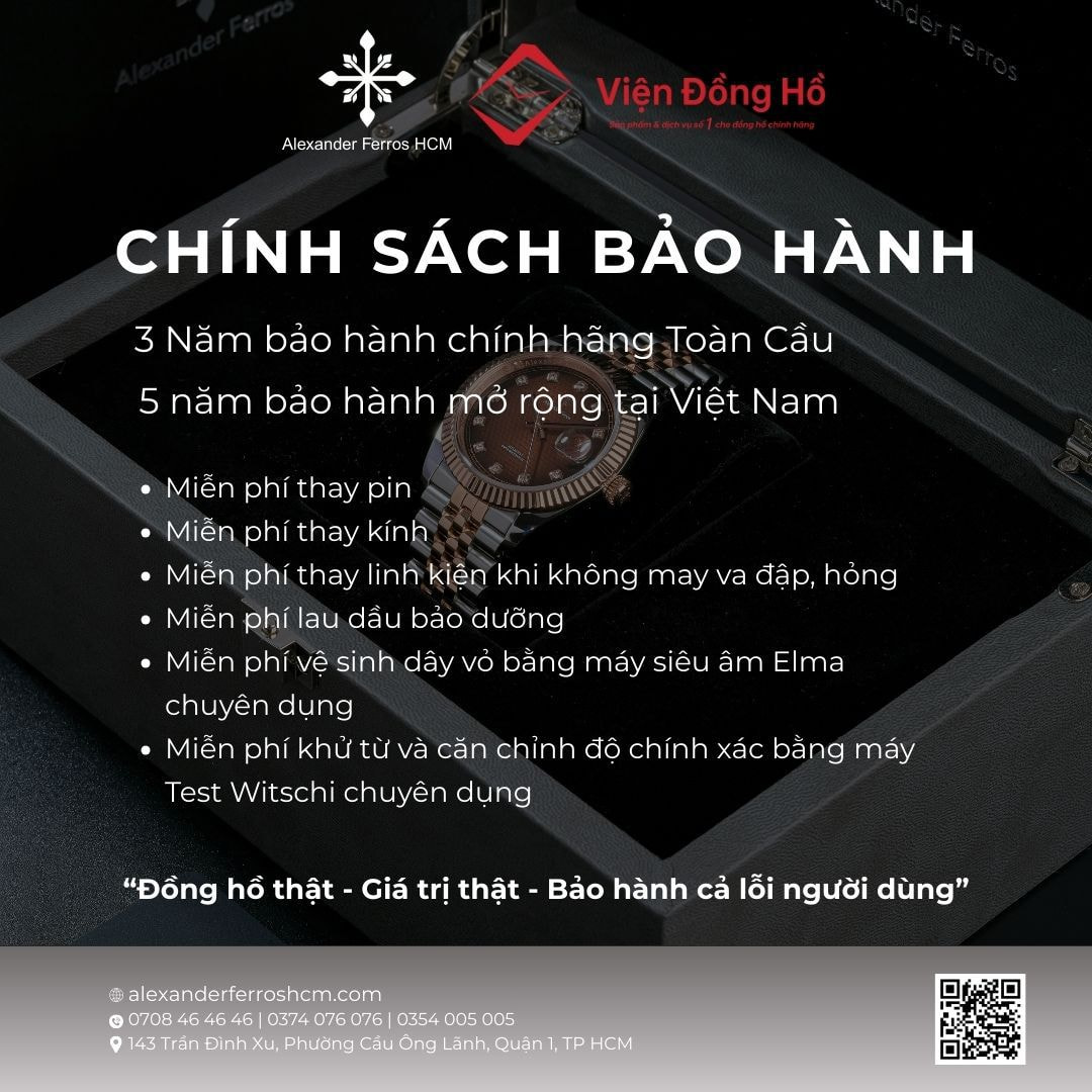 Chính sách bảo hành Alexander Ferros
