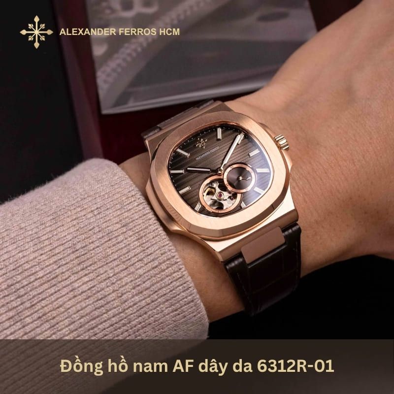 Đồng hồ nam AF dây da 6312R-01