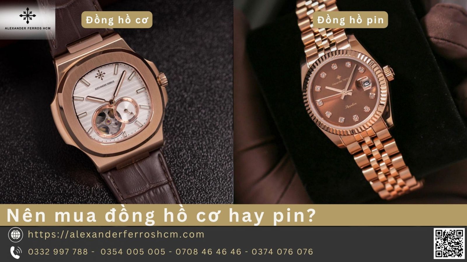 Nên chọn đồng hồ cơ hay pin