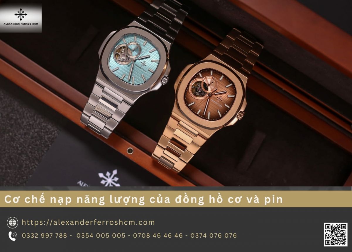 Cơ chế nạp năng lượng của đồng hồ cơ và pin