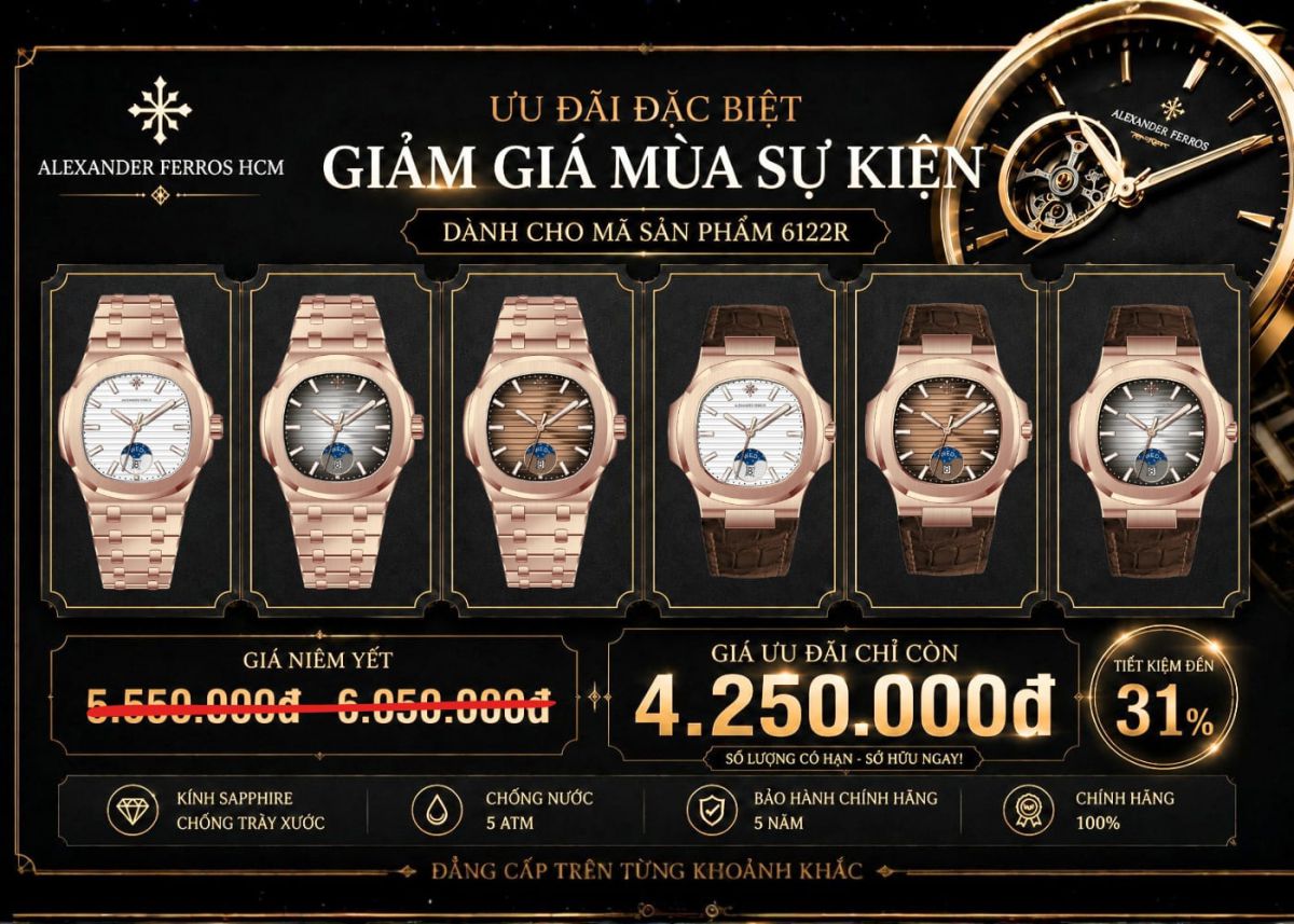 Đồng hồ Alexander Ferros 6122R