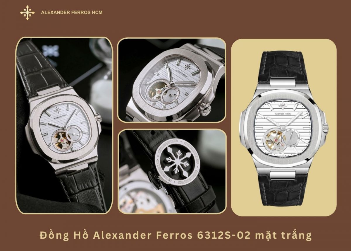 Đồng Hồ Alexander Ferros 63125-02 mặt trắng