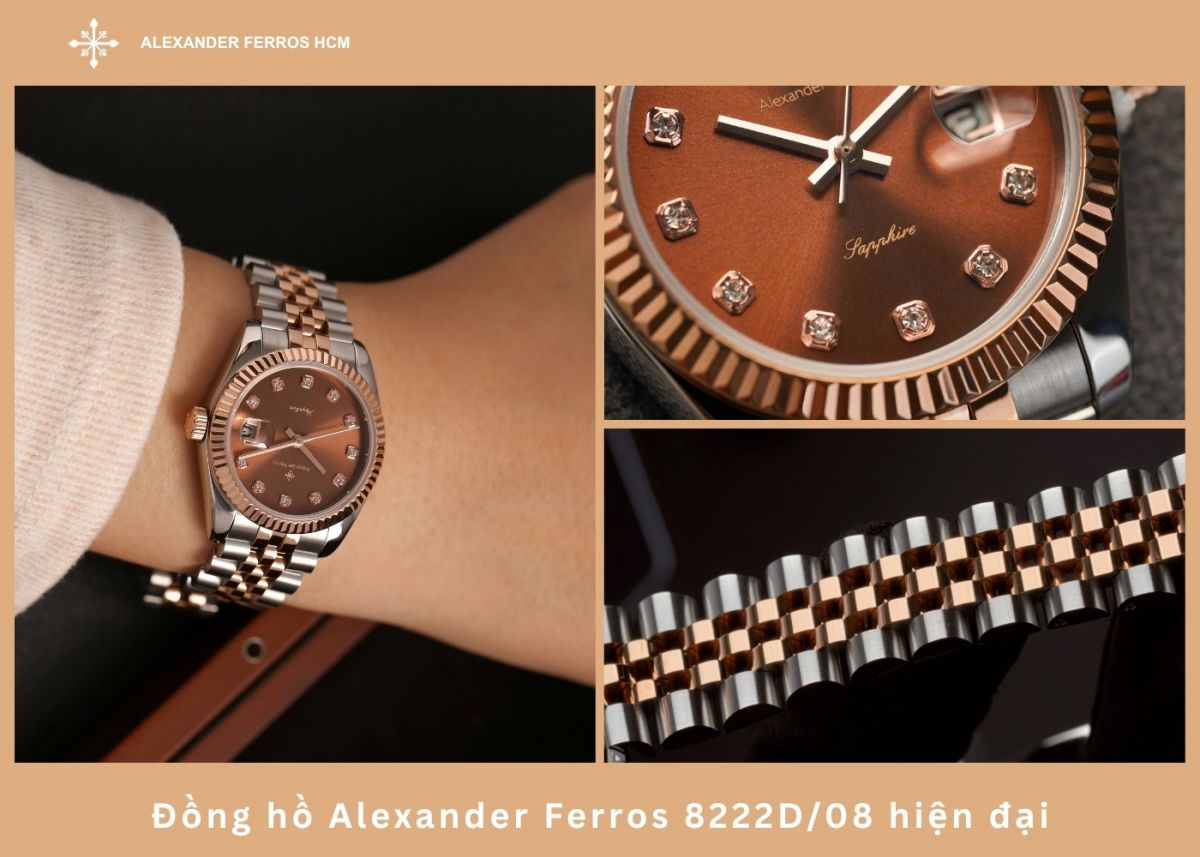 Đồng hồ Alexander Ferros 8222D/08 hiện đại