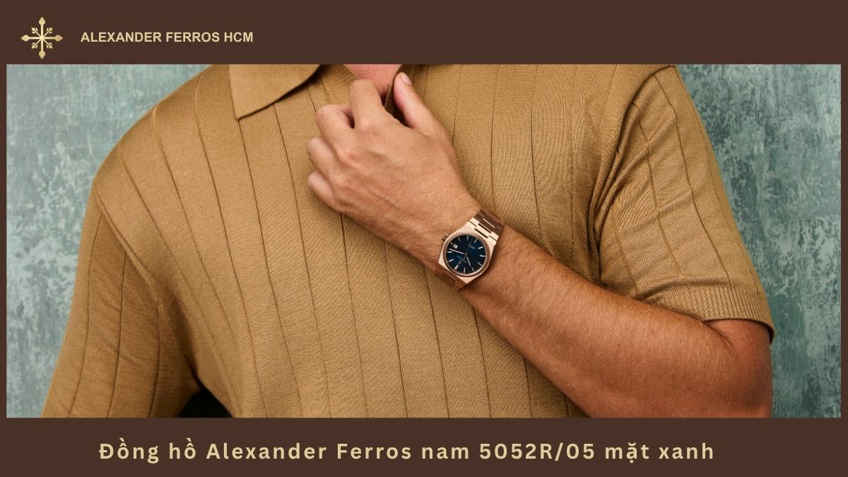 Đồng hồ Alexander Ferros nam 5052R/05 mặt xanh
