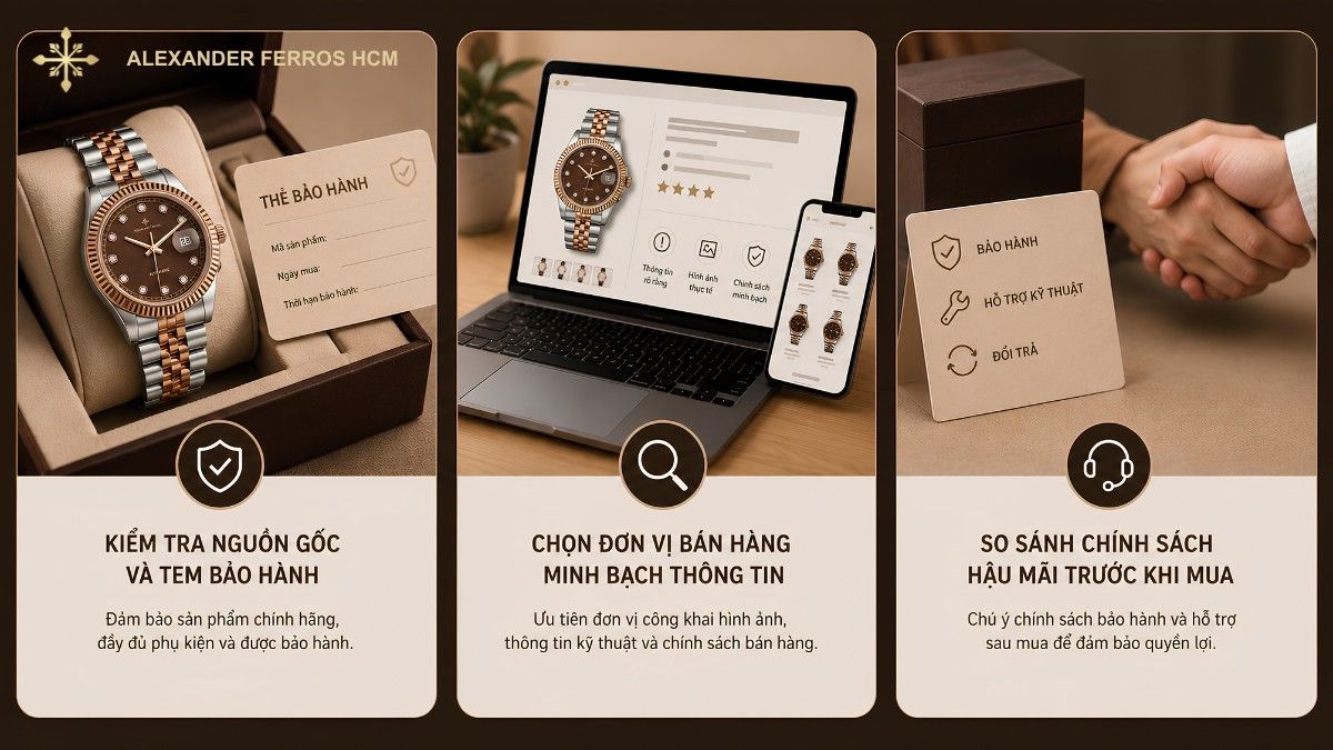 Mua đồng hồ Alexander Ferros ở Khánh Hòa cần lưu ý gì?