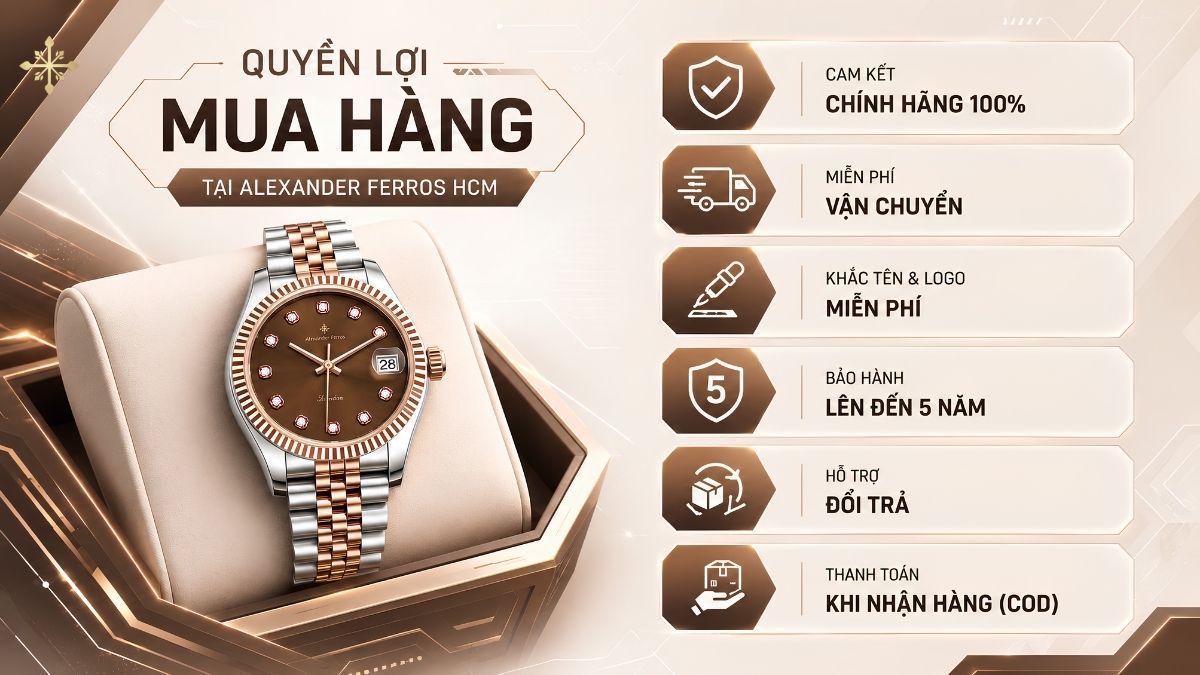 QUYỀN LỢI MUA HÀNG TẠI ALEXANDER FERROS HCM