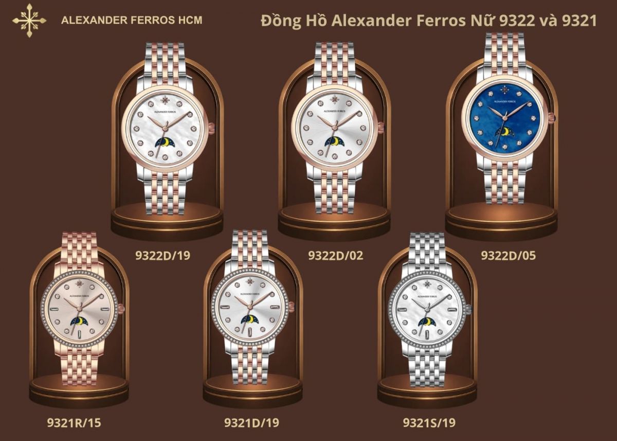 Đồng Hồ Alexander Ferros Nữ 9322 và 9321