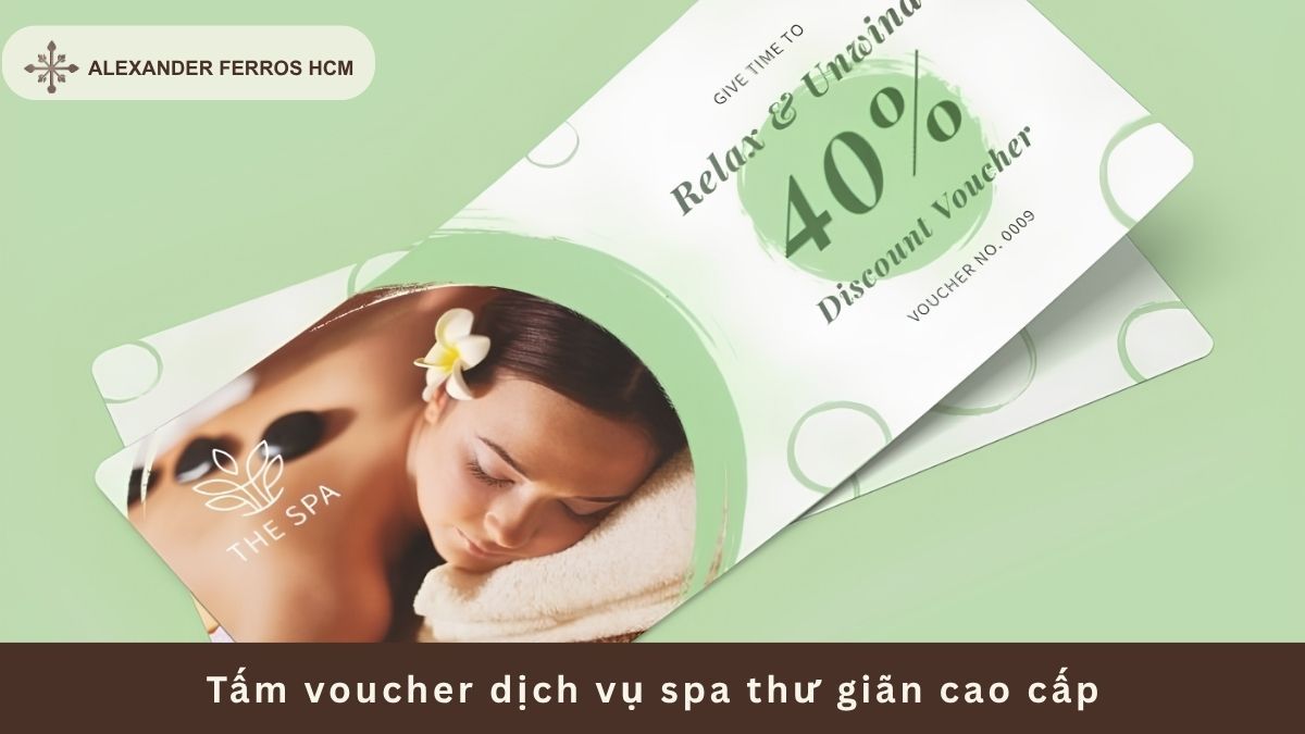 Tấm voucher dịch vụ spa thư giãn cao cấp