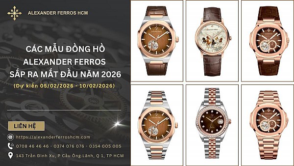 Các mẫu đồng hồ Alexander Ferros sắp ra mắt đầu năm 2026