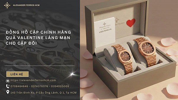 Đồng hồ cặp chính hãng quà Valentine lãng mạn cho cặp đôi